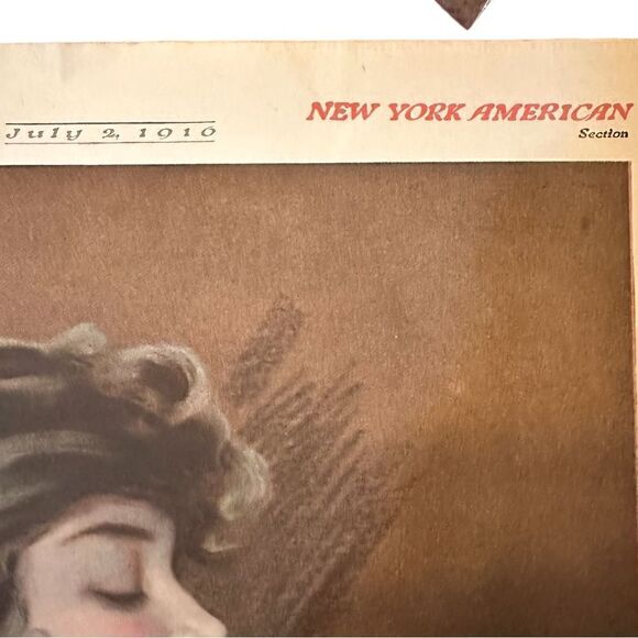 Antique New York American Sunday Magazine Cover July 1916 - Picture 5 of 6